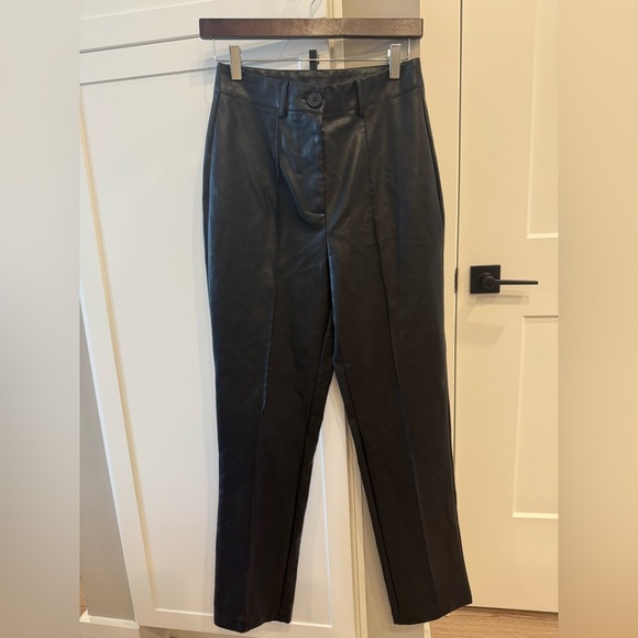 Petal & Pup Pants - Petal & Pup High Waisted Black Faux Leather Pants